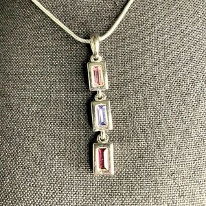 Lia Sophia Necklace Purple Crystals